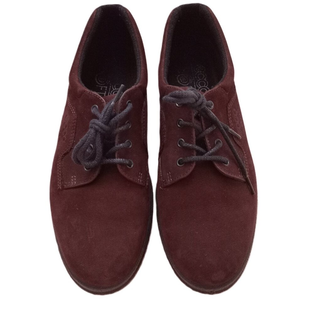ECCO Soft Women's Brown Leather Shoes Flat 1" Comfort Size 9